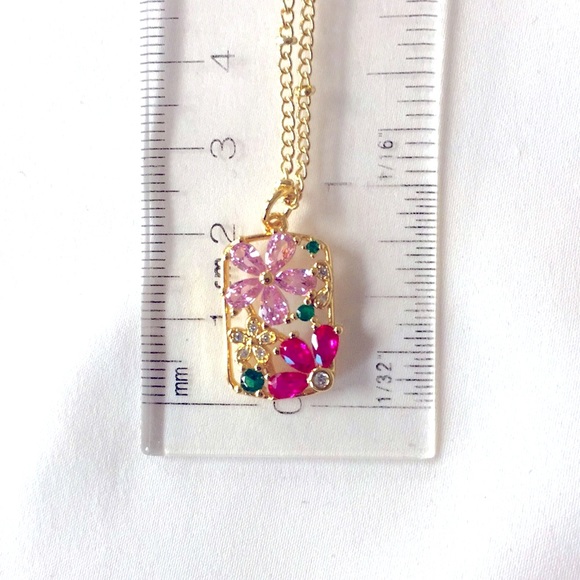 🍏50% OFF/3+...Crystal Flower Pendant Necklace - Picture 5 of 6